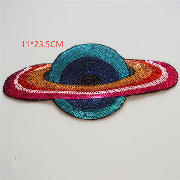 3piece embroidered sequin planet large cloth patch sweater ornament patch clothing accessories