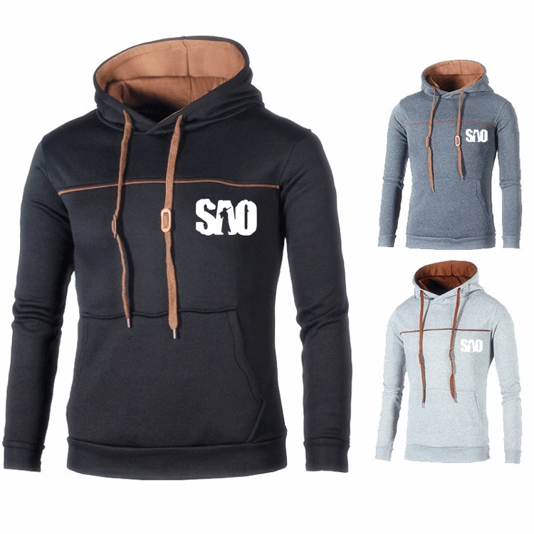 

2020 new Spring Autumn SAO Sword Art Online print Anime COS Clothing high quality Cotton Oblique chain Men's hoodie top