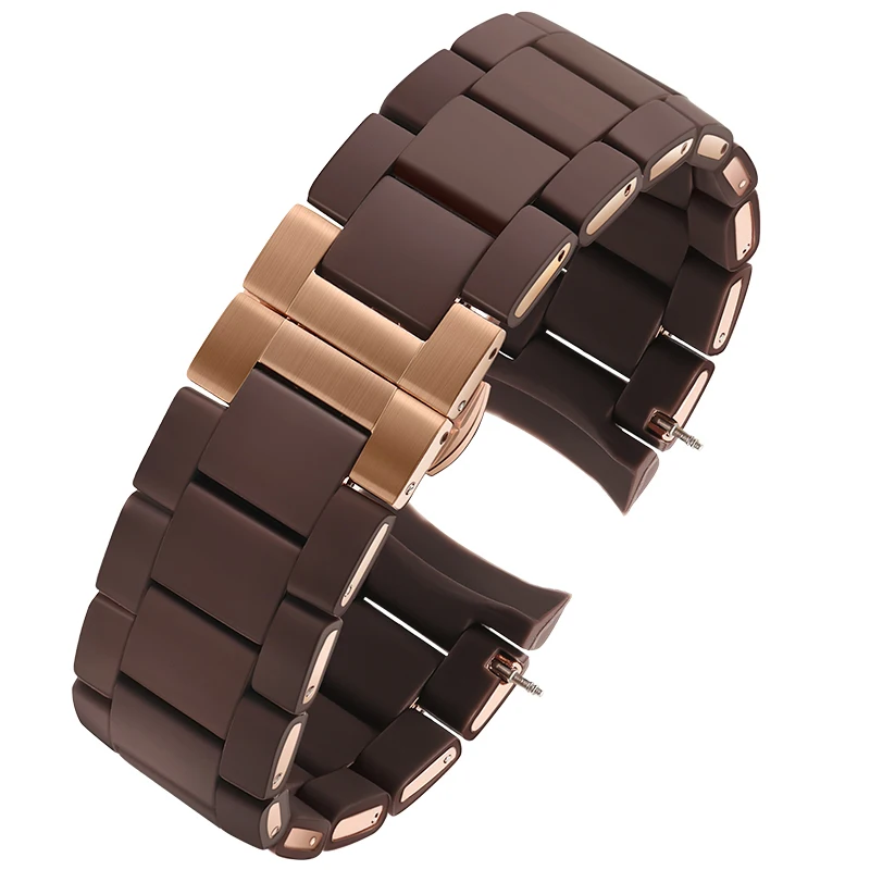 Silicone Rubber Watchband steel in Rubber for AR5890 AR5889 AR5858 AR5920 AR5868 AR8023 man 23mm woman 20mm watch band  bracelet