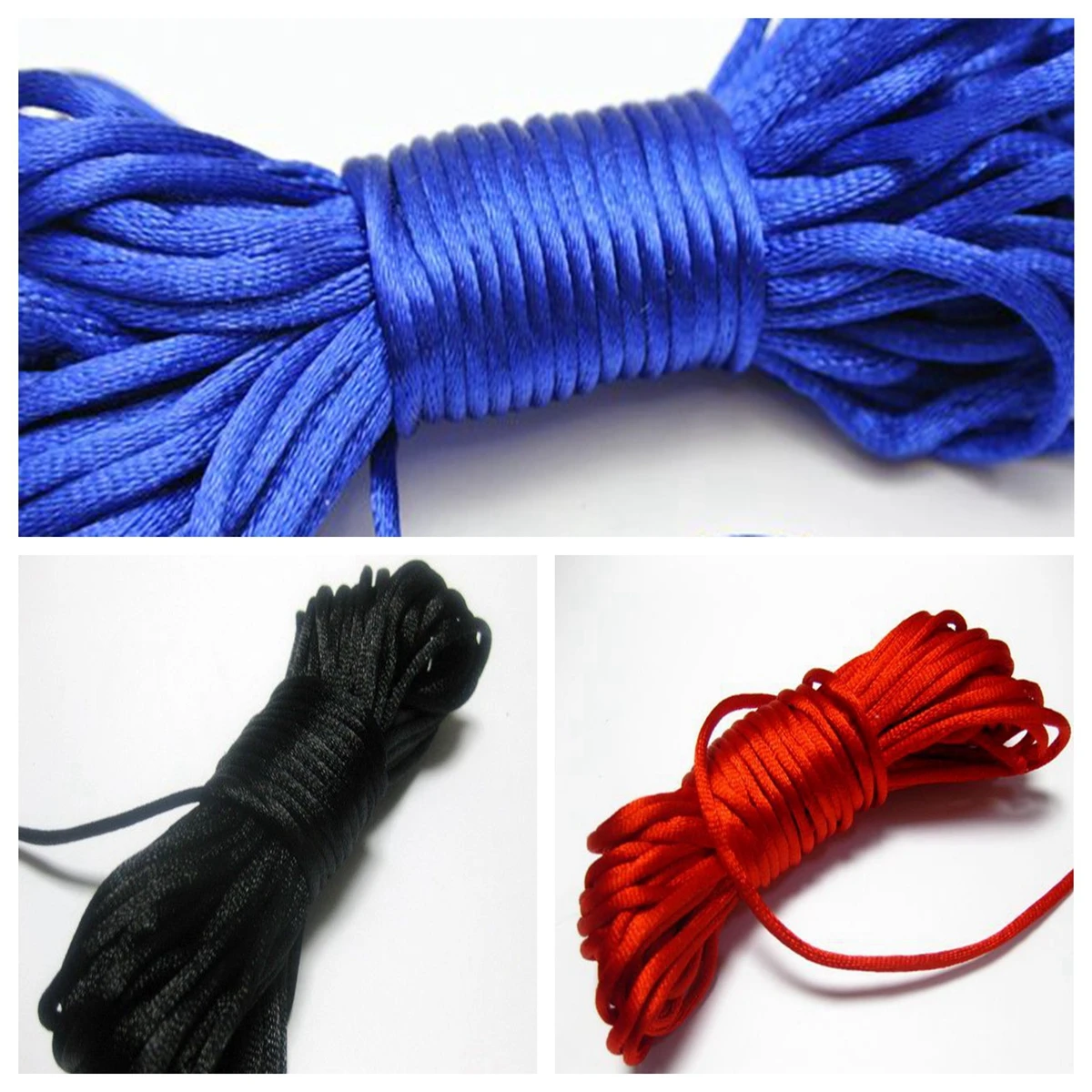 10 Meters Chinese Satin Silk Knot Cord 3mm RATTAIL Thread Rope Necklace Craft