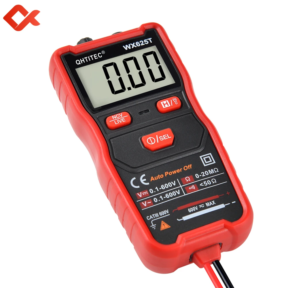 

Automatic Multimeter Digital NCV Auto Range AC DC Voltage Ohm Meter Smart Mini Multimeter Repair Tools For Electrician WX625T