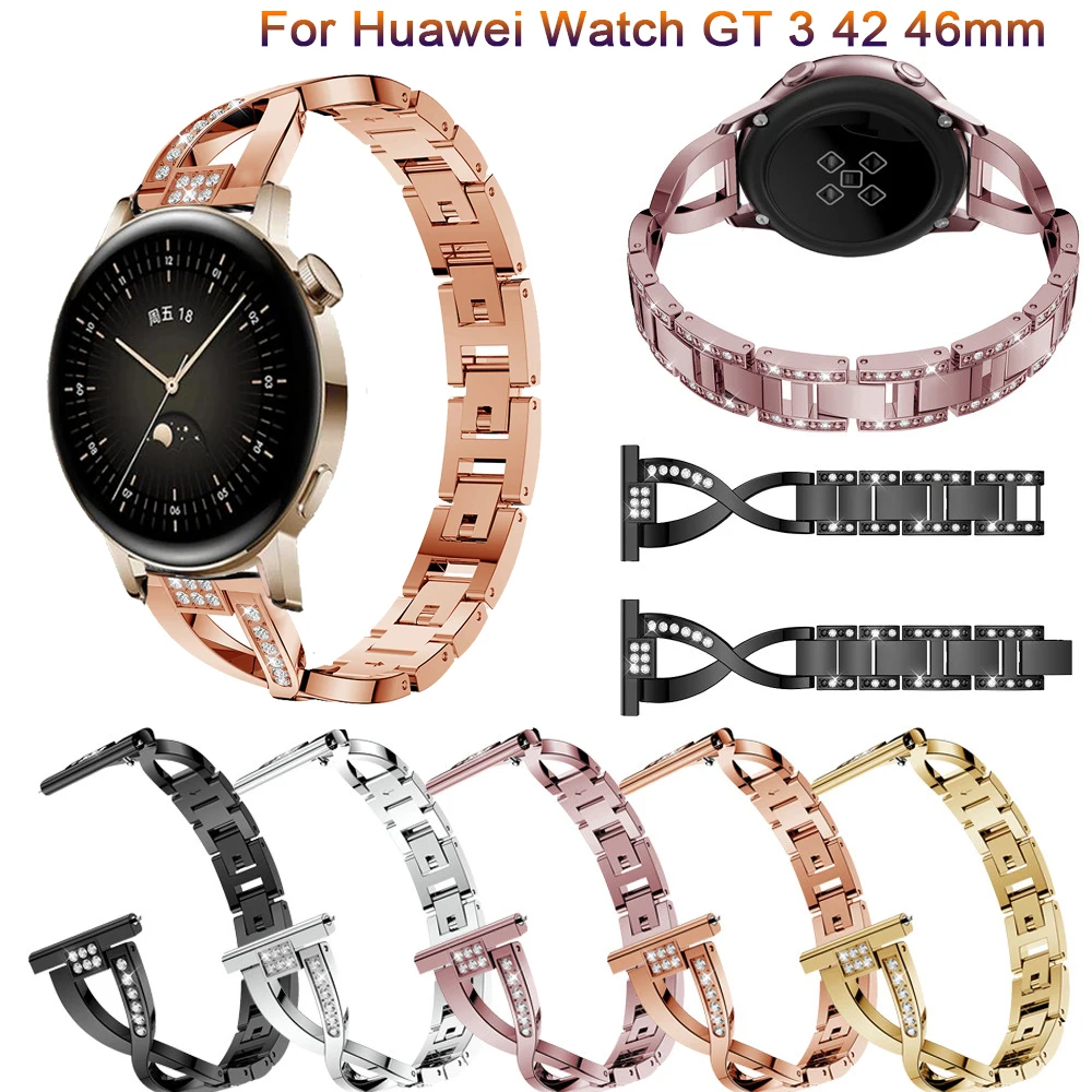 Strap For Huawei Watch GT 3 GT3 46mm 42mm luxury Stainless Steel Strap GT2 46mm 42mm Watchband Metal Aolly Bracelet GT 2 GT2 Pro