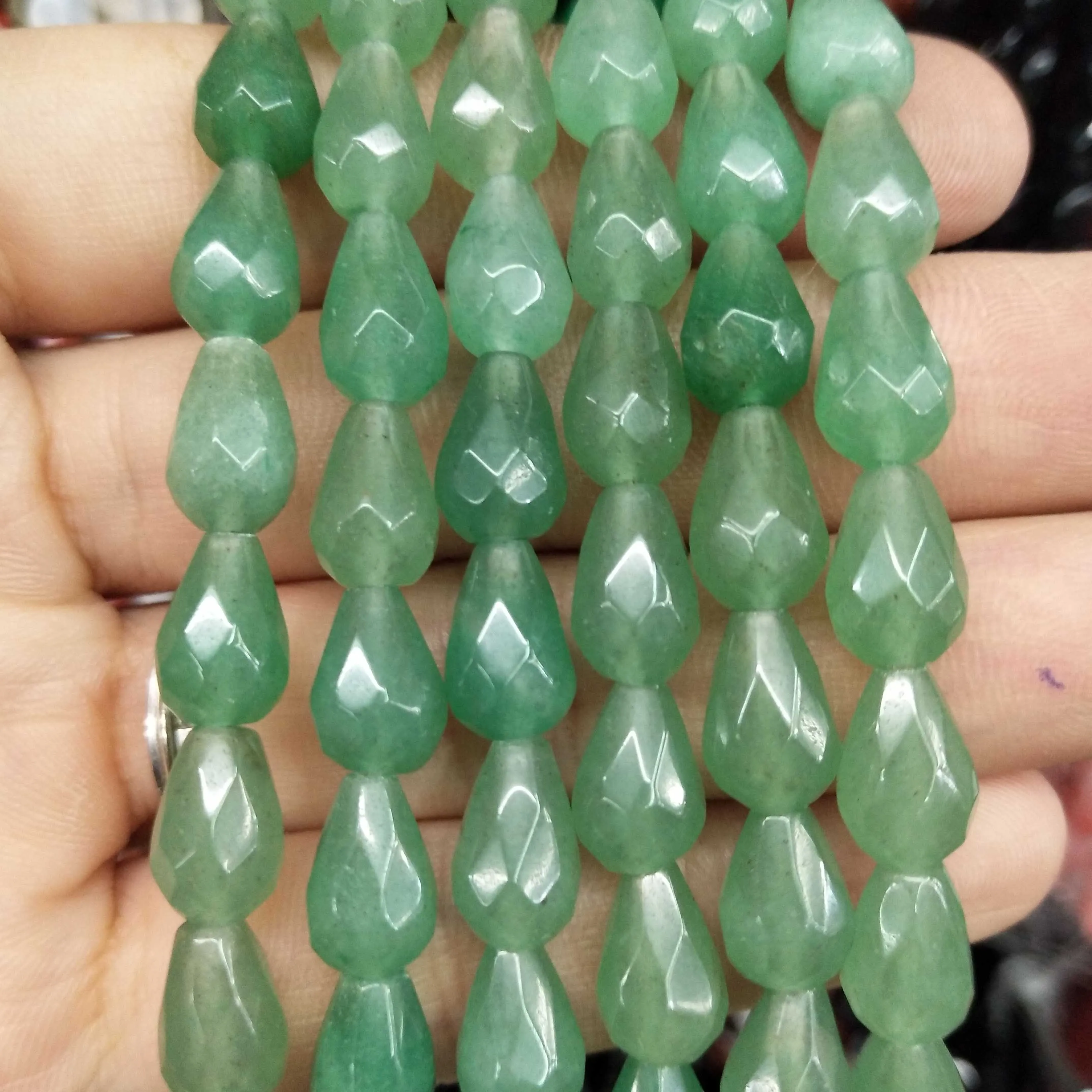 Faceted Natural Stone Water Drop Shape Beads Crystal Agates Loose Beads For Jewelry Making DIY Necklace Bracelet Accessories