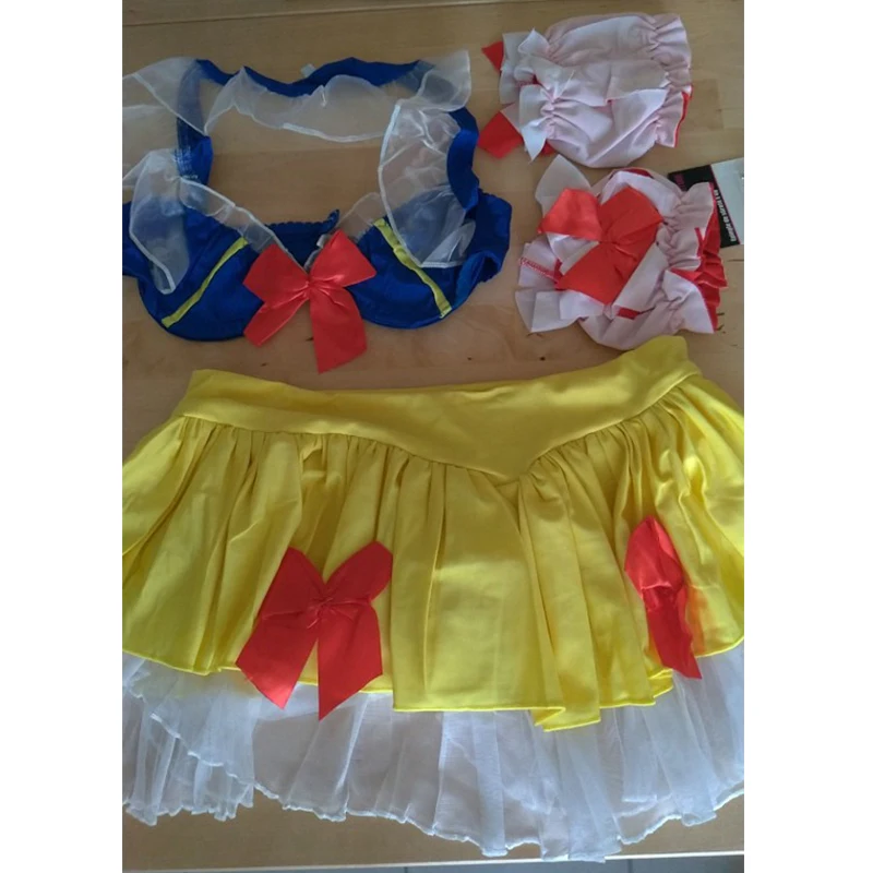 SNAILIFY Sexy Lingeries Snow White Cosplay Women Game Role Play Snowwhite Wig Halloween Costume Adult Carnival Party Fancy Dress