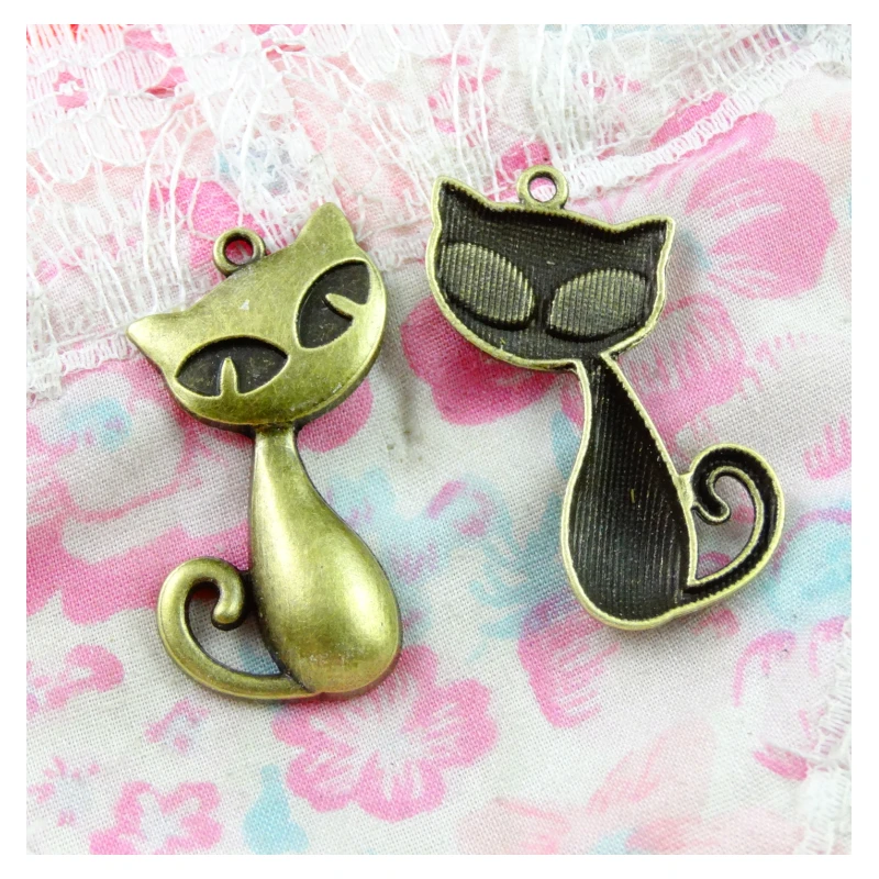 30pcs 39*26MM Antique bronze Fox charm pendants jewelry accessories wholesale ZAKKA animal charms, alloy animal-shaped jewellery