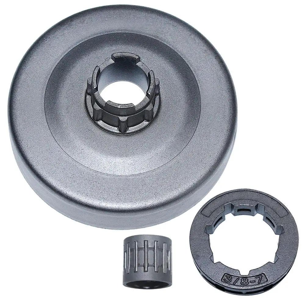 

3/8" 7T Clutch Drum Sprocket Rim w Needle Bearing Kit For Husqvarna 281 288 394 Chainsaw Replaces 503 62 59-03