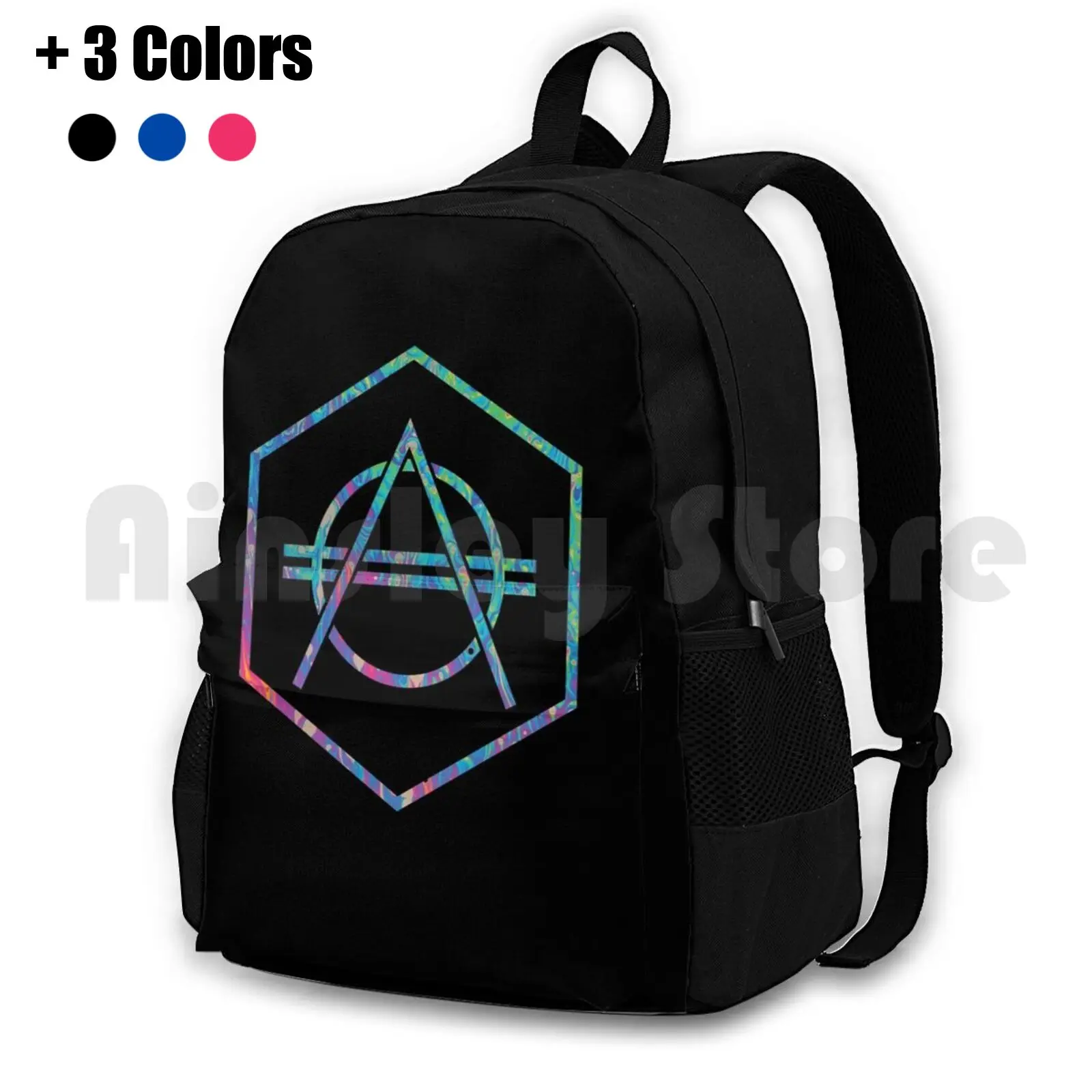 Don Hex Outdoor Hiking Backpack Waterproof Camping Travel Don Don Edm Rave Music House Techno Dubstep Festival Music Festival