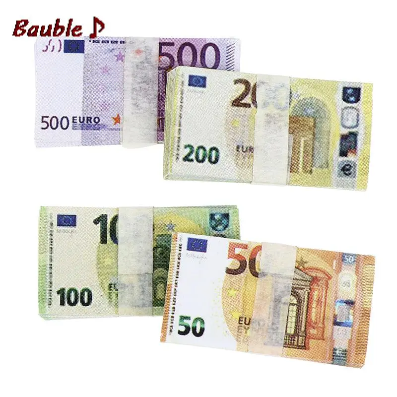 20 قطعة/المجموعة/المجموعة 1/12 دولارات صغيرة دمية جيب اليورو محاكاة لعبة الأوراق النقدية نموذج مصغر مصغرة الملحقات