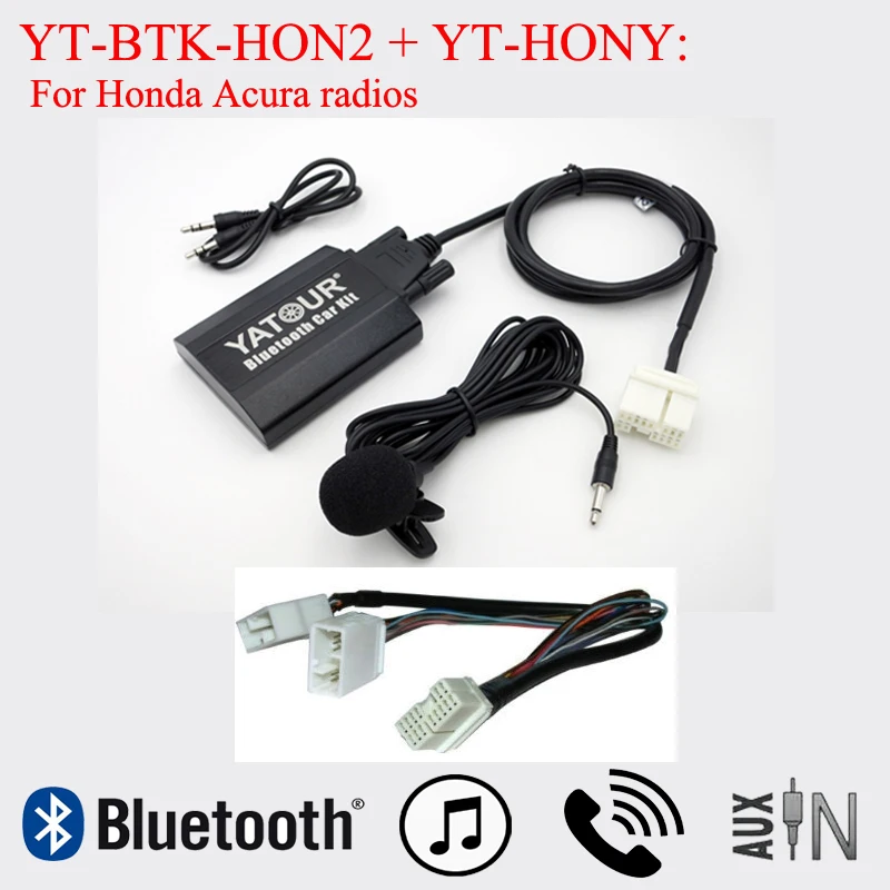 For Honda Acura Odyssey CRV Accord Yatour Bluetooth car audio adapter phone call hands free kit