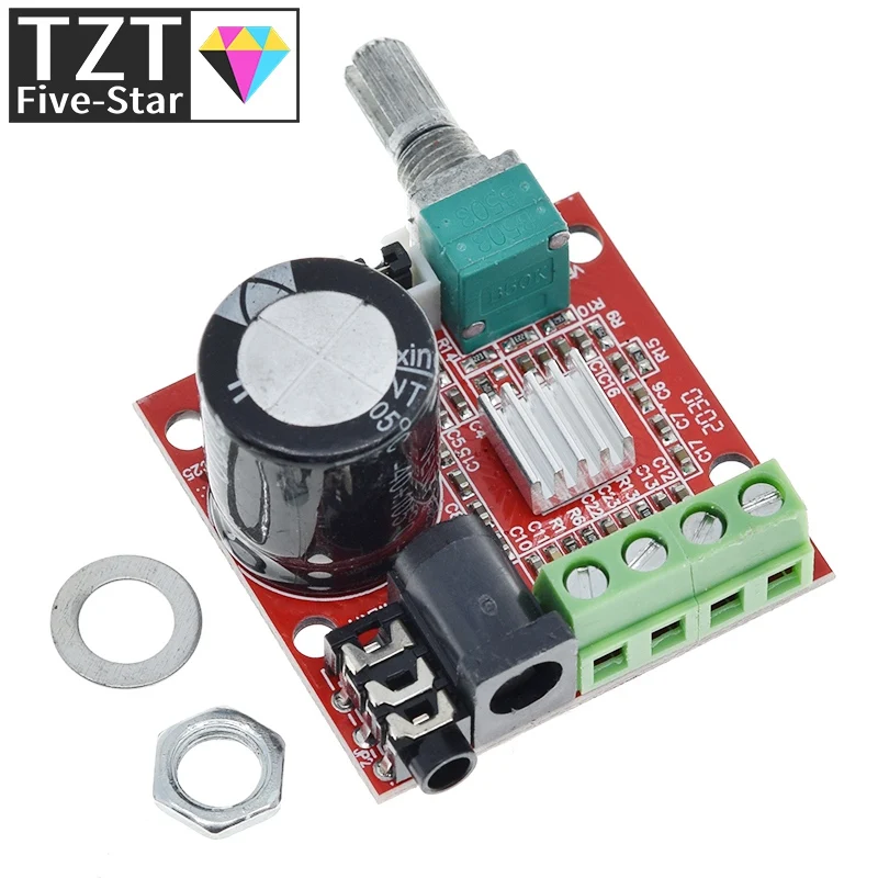 TZT 1/3 Stück 12V Mini Hi-Fi PAM8610 Audio-Stereo-Verstärkerplatine 2X10W Dual-Kanal D-Klasse Zum Niedrigsten Preis – Detail 9