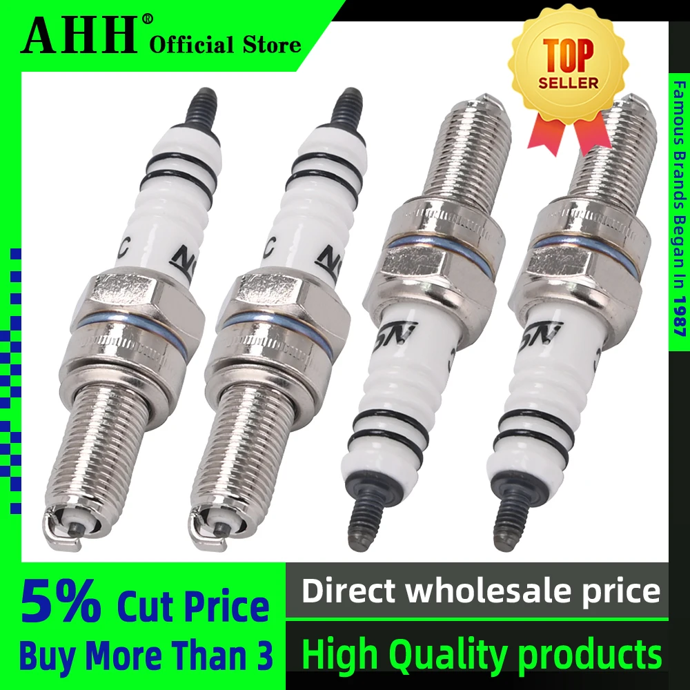 AHH Motorcycle Accessories Engine Spark Plug 10MM long teeth