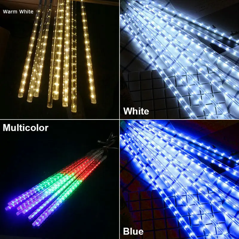 Imagem -05 - Tubos 52smds Tubo 50cm Smd2835 Led Meteoro Queda de Neve Chuva Chuveiro em Cascata Luzes Natal Jardim Barra Festa Árvore Decorar 10