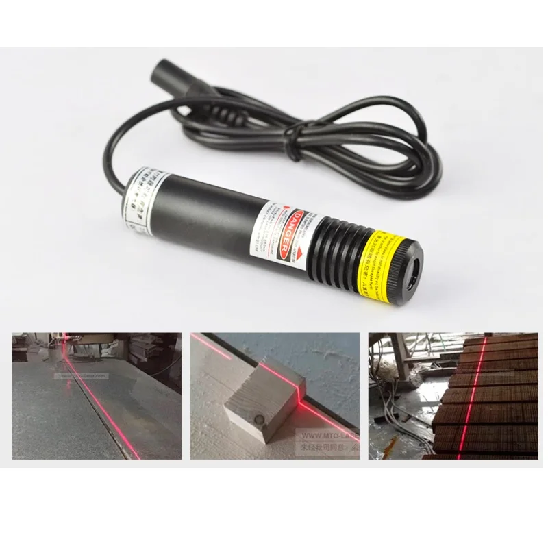 Focus 650nm 10mw High brightness collimated Line Red Laser 22x100mm Positioning Scriber Dust-Proof