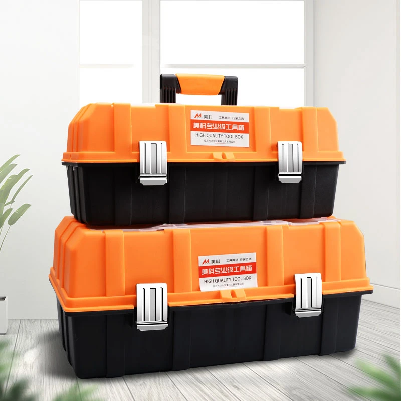 Hardware Toolbox Household Three-layer Folding Box Multi-functional Portable Storage Box Thicken Large Maintenance Tool Box