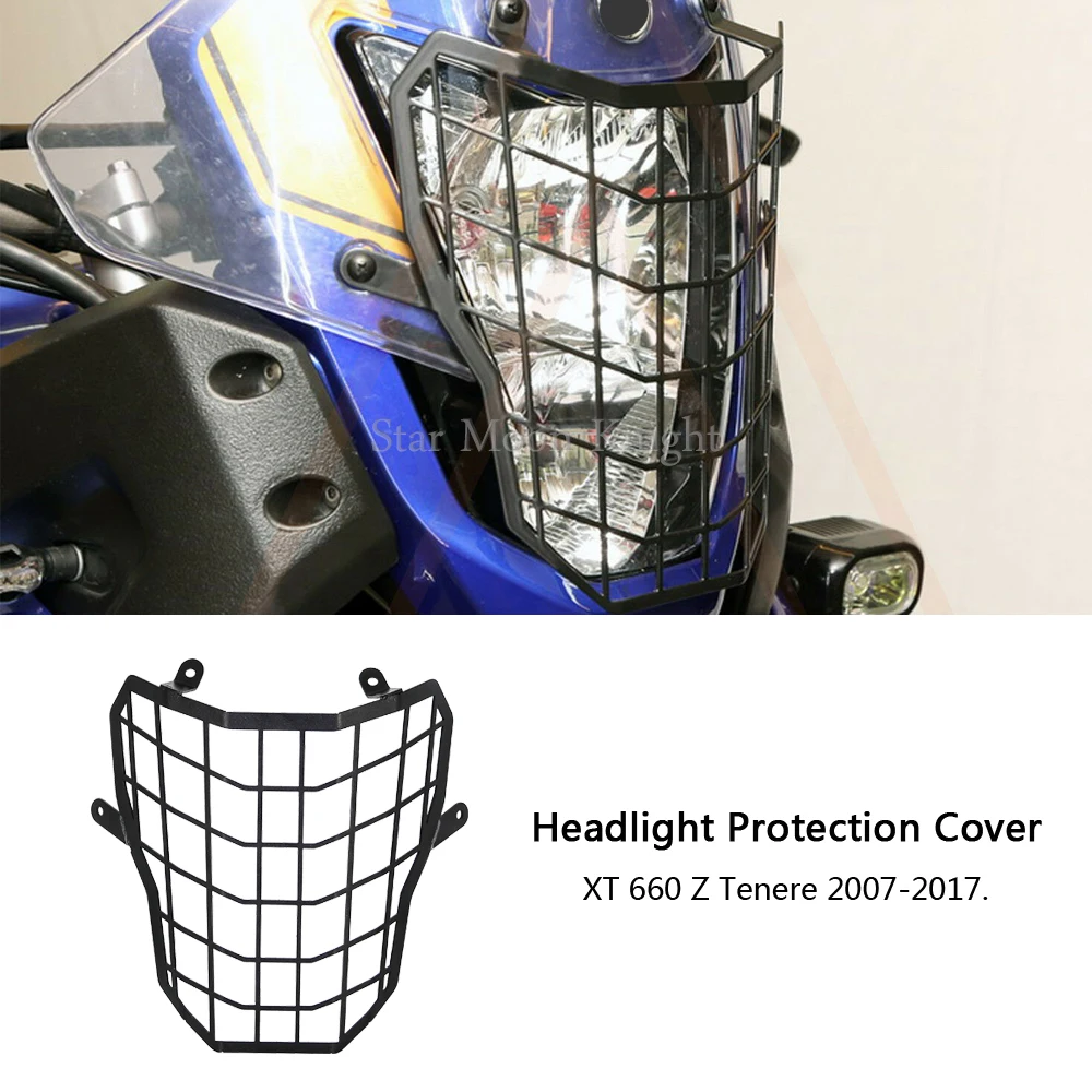 

Motorcycle Headlight Head Light Guard Protector Cover Protection Grill For Yamaha XT 660 Z Tenere XT660Z 2007-2017 2016 2015
