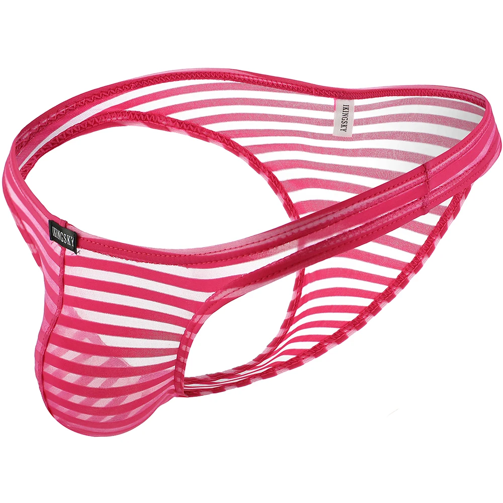 Men\'s Sexy Brazilian Underwear See Through Bikini Under Panties Half Back Coverage Mens Underwear