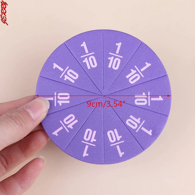 Nuovi 9/12 pezzi di apprendimento della prima educazione conteggio degli aiuti didattici matematici piastrelle a frazione magnetica arcobaleno rotondo