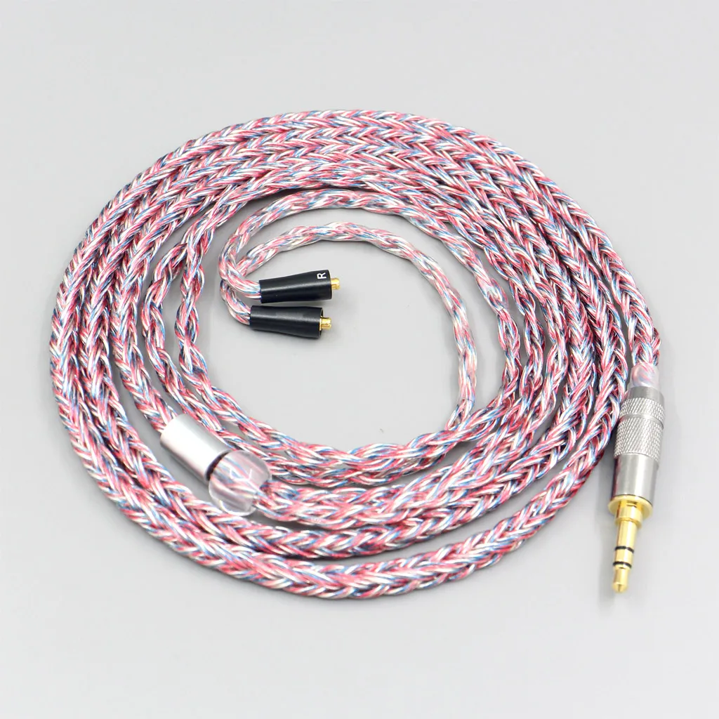 Cable trenzado mixto OCC OFC plateado de 16 núcleos para auriculares W40 W50 W60 UM10 UM20 UM30 UM40 UM50 Pro LN 007575