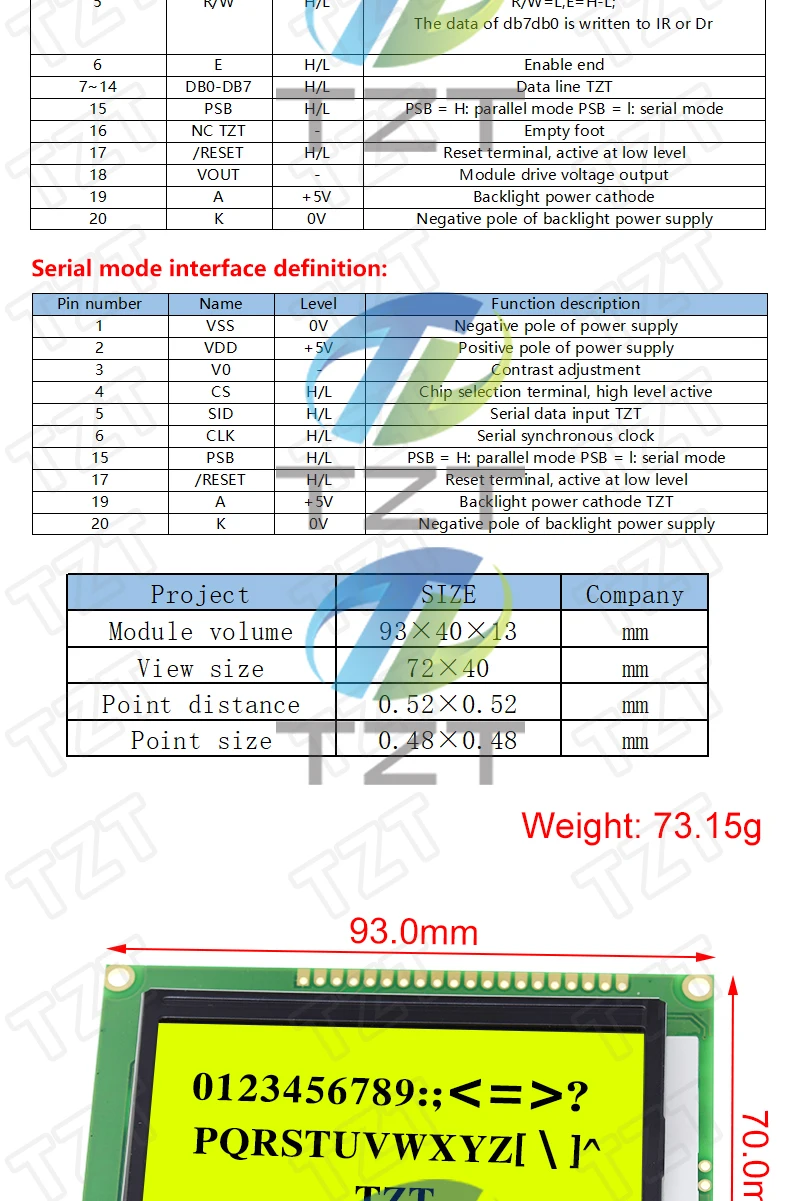 TZT LCD Modul Für Arduino LCD0802 LCD1602 LCD2004 LCD12864 LCD Zeichen UNO R3 Mega2560 Display PCF8574T IIC I2C Schnittstelle – Detail 19