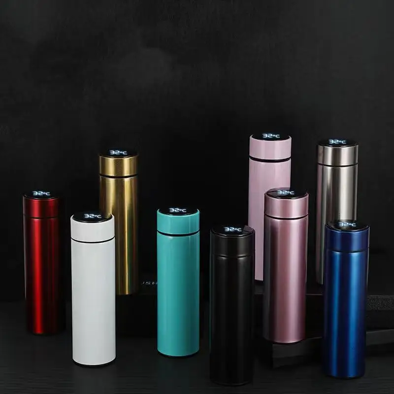 Creative Smart Water Cup Display Temperature Cup New 304 Stainless Steel Vacuum Cup Gift Customized Business Cup Straight Cup