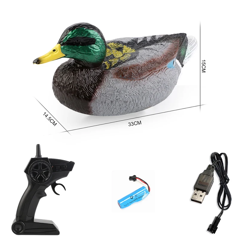 Rádio Controle Remoto Brinquedos para Crianças, RC Boat, 2 em 1, Animal, Pato, Mini Modelo, 15km, h, Barco de Corrida para Meninos, Presentes para Crianças, 2.4G