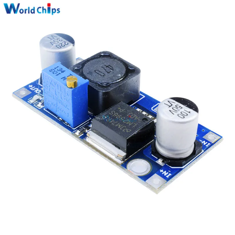 DC-DC Step Down Buck Converter Module LM2596 3.2V-40V To 1.25V-35V Adjustable Power Voltage Regulator 43x21x14mm High Efficiency