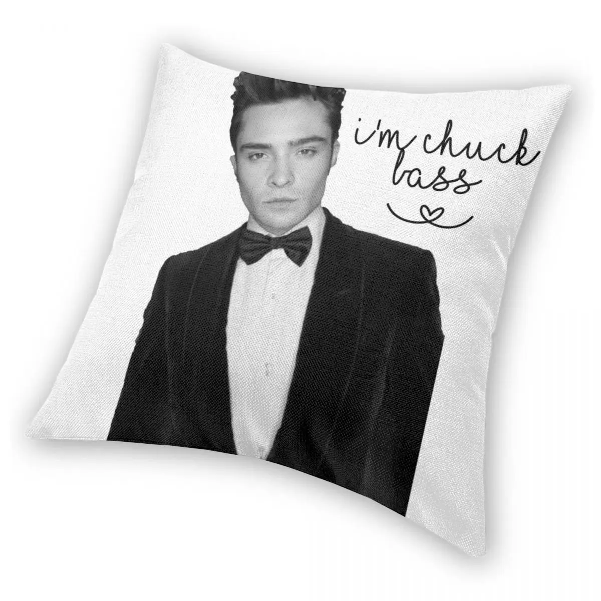 I'm Chuck Bass-funda de almohada cuadrada de poliéster, lino, terciopelo, con cremallera, decorativa, para el hogar, 45x45
