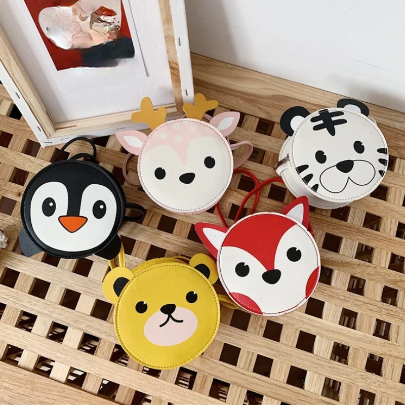 

Children's Cartoon Small Crossbody Bag Cute Boys Girls Mini Shoulder Messenger Bag PU Leather Baby Kids Wallet Purse Handbags