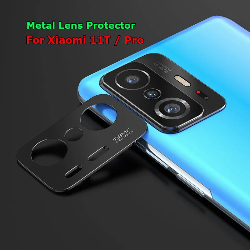 For Xiaomi 11T Pro Luxury Camera Guard Circle Metal Lens Protector Case Cover Bumper Protection Ring