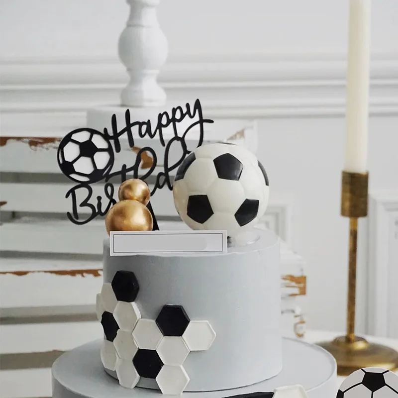 Basquete futebol tema festa cupcake topper feliz aniversário bolo topper flage para crianças menino festa de aniversário decorações do bolo