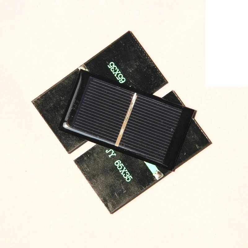0.5 فولت 600MA لوحة طاقة شمسية متعددة البلورات صغيرة صغيرة وحدة الخلايا الشمسية شاحن بطارية التعليم عدة 65*35 مللي متر 5 قطعة