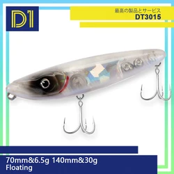D1 Fishing Surface Lure 70mm 6.5g/140mm 30g Artificial Hard WTD Stickbait Walk The Dog For Bass Pike Lure 2022 Pecsa Tackle
