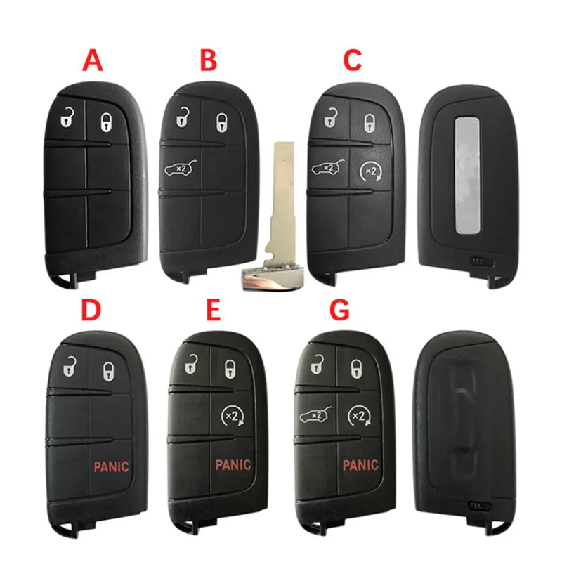 

CS086002 2/3/4/5 Button for Fiat 500X 500 500L for Jeep Renegade Compass Car Smart Remote Key Shell Insert SIP22 Blank Fob Case