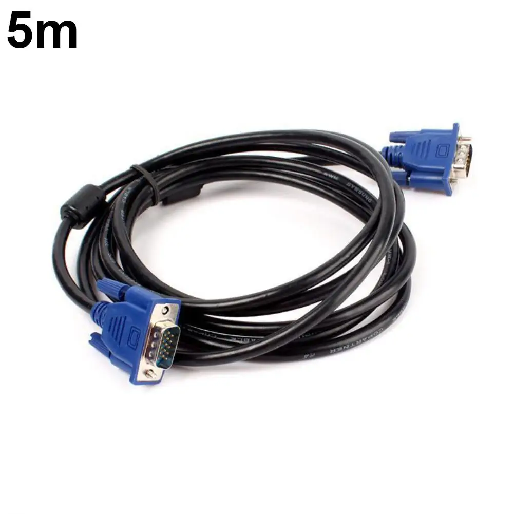 VGA Cables 1.5/3/5/10m VGA 15 Pin Male To Male Extension Cable For PC TV Monitor Laptop Projector HDTV