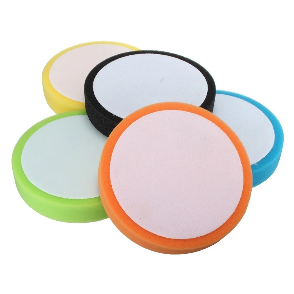Kit de almohadilla de pulido de esponja plana suave para paños de coche, herramienta de reacondicionamiento de coche, esponjas de lavado de coche, 6