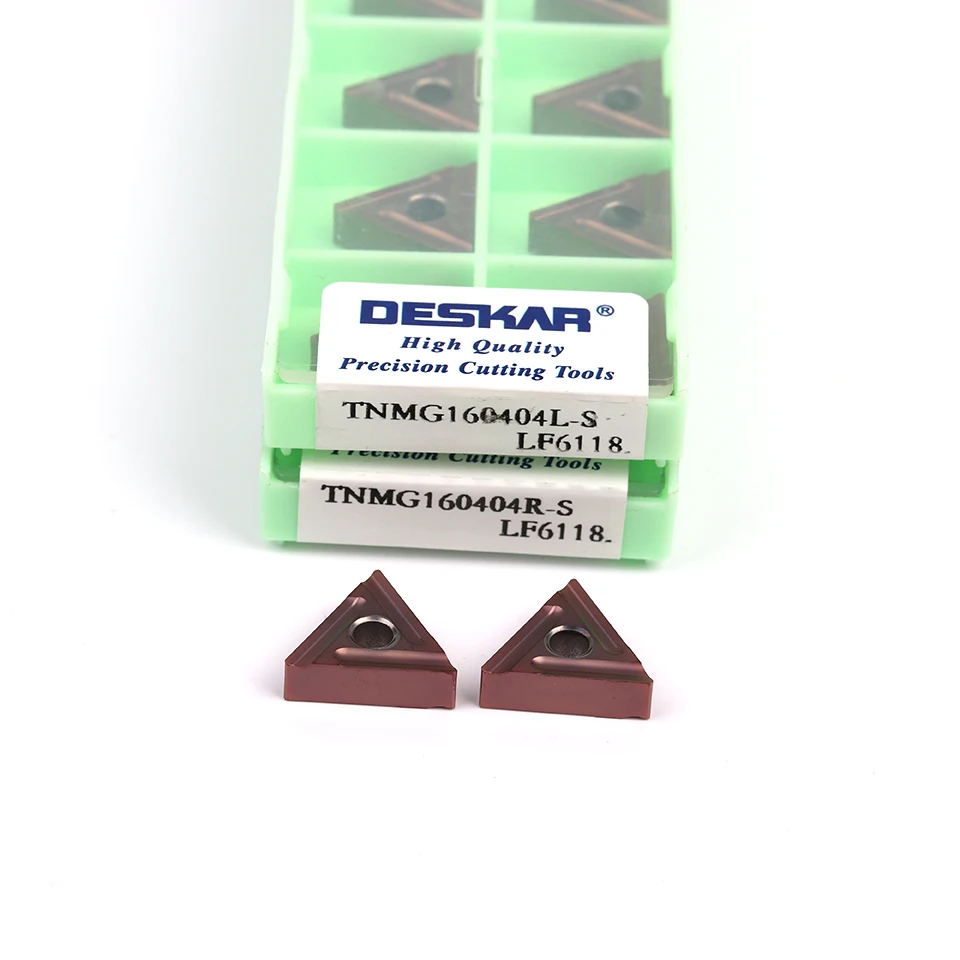 Imagem -05 - Ferramentas de Torno de Ferramentas de Lâmina de Carboneto de Deskar Originais Tnmg160404 Tnmg160408 Drive Lf6118 Aço Inoxidável