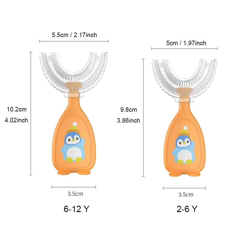 Children\'s 360 Degree Infant U-shaped Toothbrush Baby Health Teethers Soft Silicone Baby Brush Kids Teeth Oral Care Cleaning