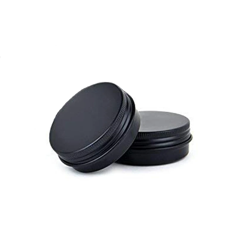 500Pcs 10g 15g Empty Mini Black Aluminum Cream Jar Nail Art Makeup Cosmetic Metal Tins Containers