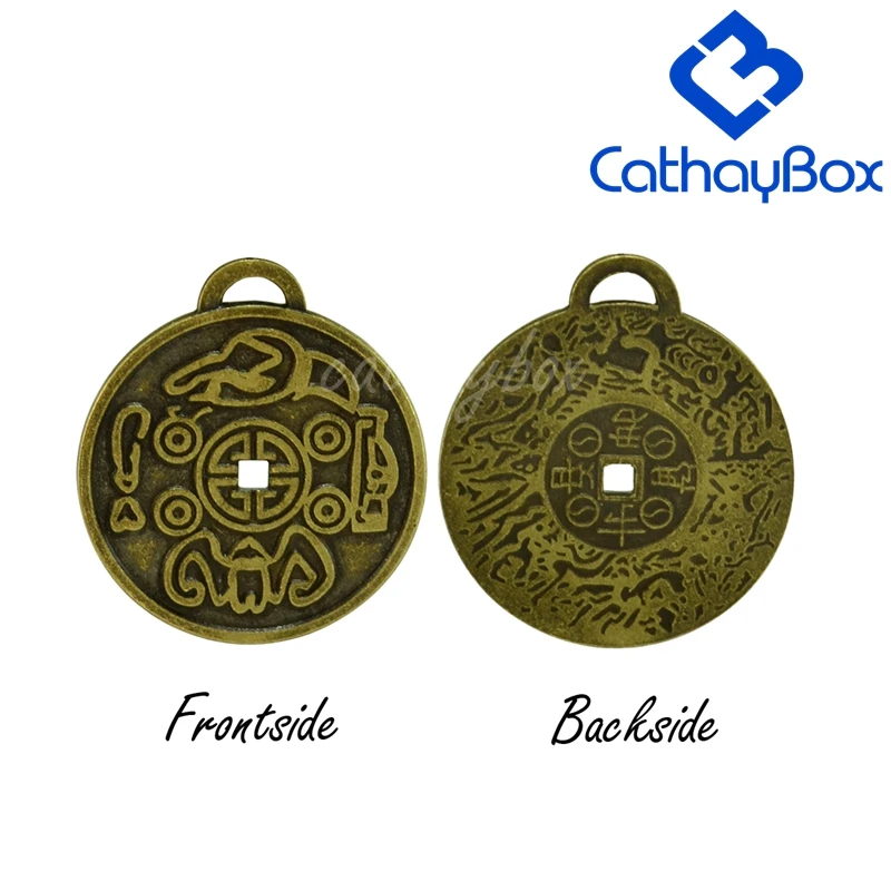 Money Amulet Anti.Brass Charm Finish Pendant for Good Luck Wealth