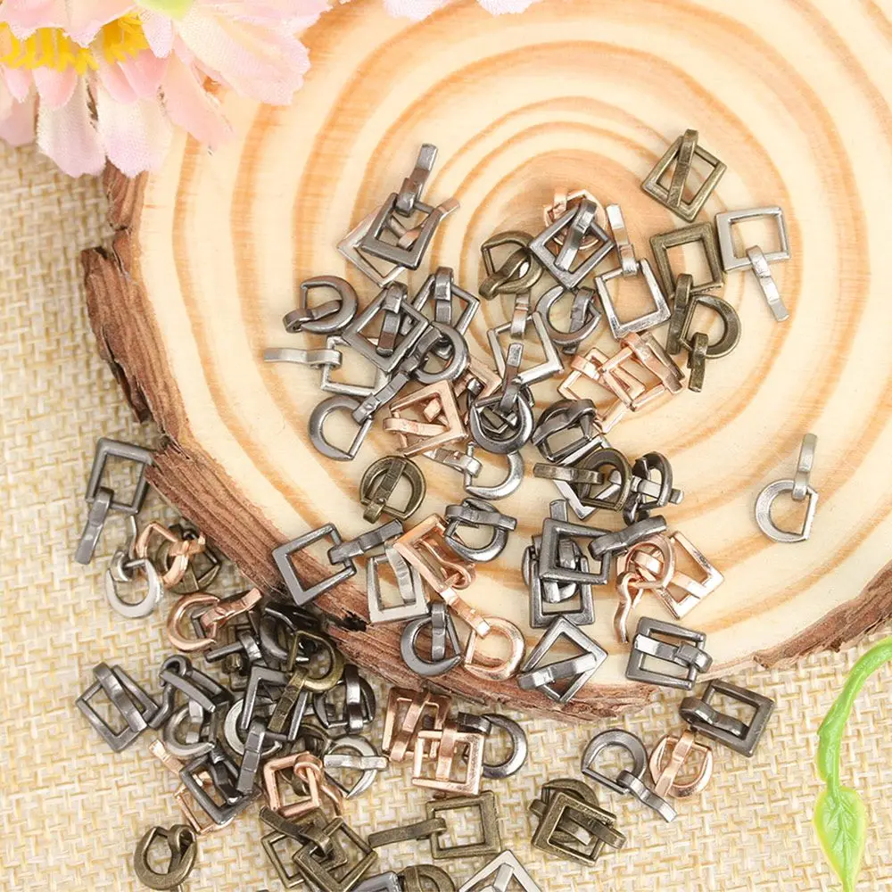 20pcs 4mm Tiny Belt Buckle For Handmade Doll Bag Shoes Mini Ultra-small Tri-glide Buckle DIY Dolls Clothes Sewing Accessories