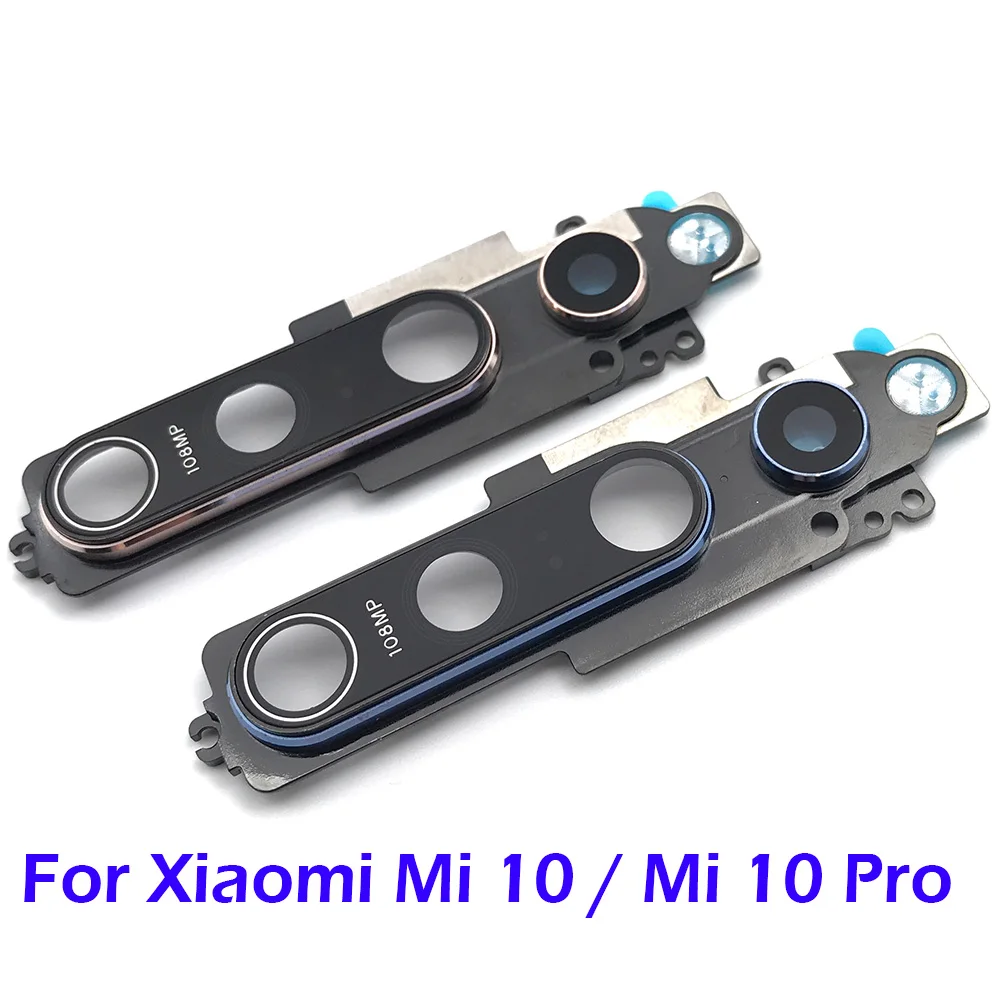 New Back Rear Camera Glass Lens With Cover Frame Holder For Xiaomi Mi 10 Mi10 Pro