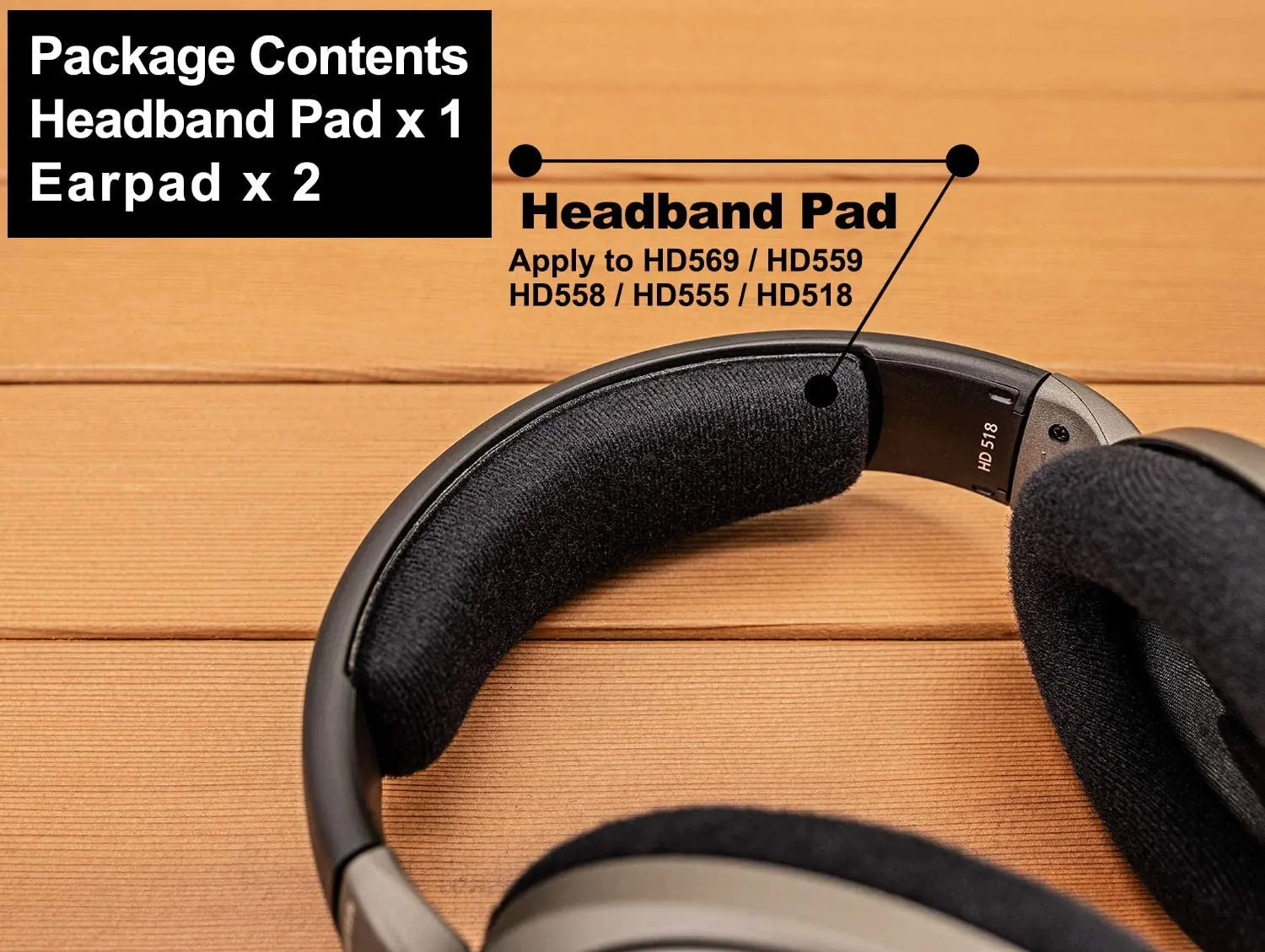 Cuffie auricolari HD598 compatibili con cuffie HD 598, HD 598SE, HD 598CS, HD 515, HD 555, HD 595, HD 518 (nero)