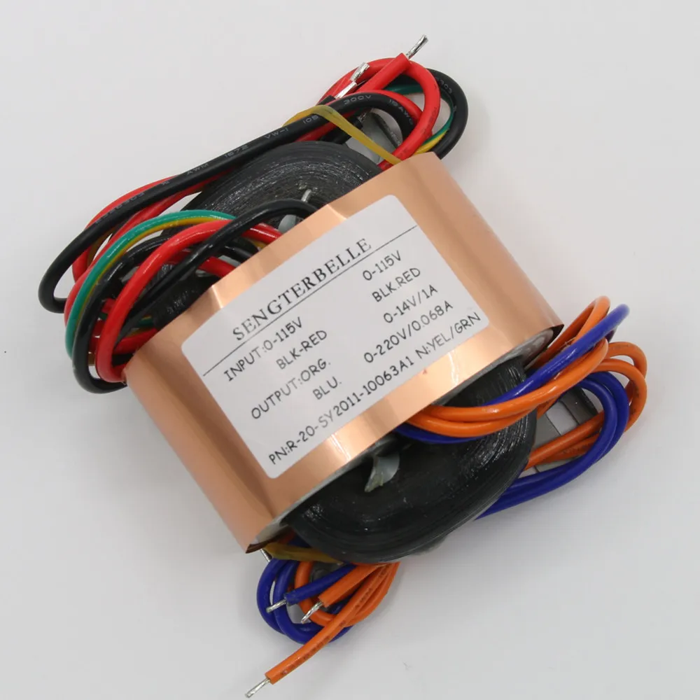 30VA (30W) HiFi Copper Audio R-Core Transformer 0-AC220V 0-AC14V For Tube Preamp