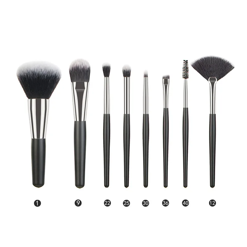 5-40pcs Luxury Black Professional Makeup Brush Set Big Powder Makeup Brushes Foundation Natural Blending pinceaux de maquillage