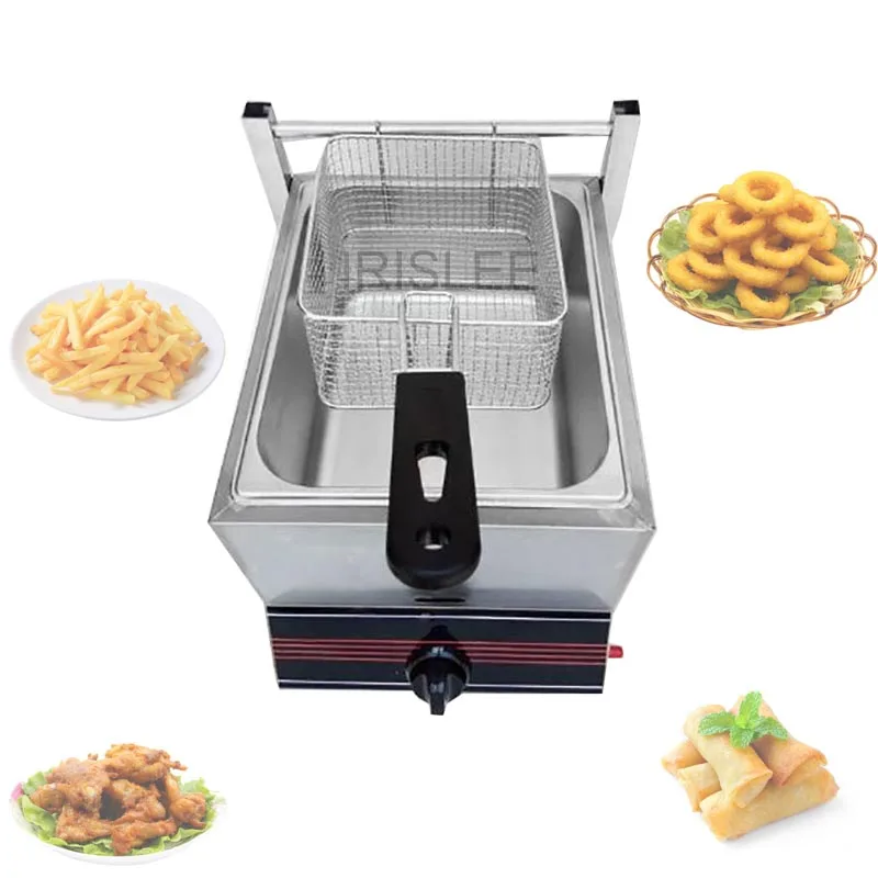 Commercial Liquefied Gas Frying Machine  Fries Chicken Frying Maker Oil Fryer Single Double Cylinder