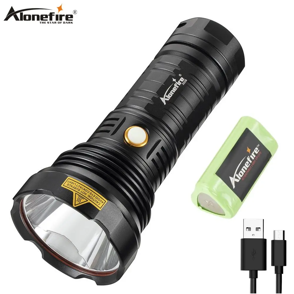 

Alonefire X009 Powerful SST40 LED Flashlight USB rechargeable Tactical Torch Light Linterna Portable Lamp Light