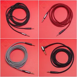 Nylon 3.5mm To 2.5mm Pure OFC Hifi Cable For Sennheiser HD458BT HD400S MOMENTUM On Over Ear Headphones