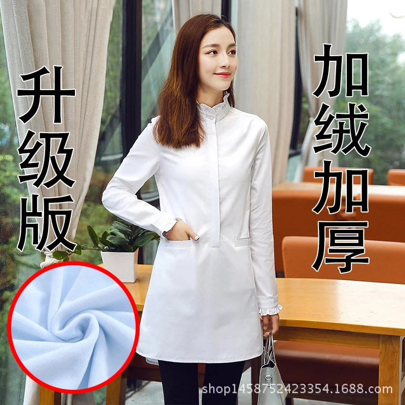 Phụ Nữ Áo Kiểu Sang Trọng Ấm Áo Nữ Áo Sơ Mi Plus Kích Thước 4XL 5XL 6XL Thu Thừa Cân Tay Dài Blusas Đầu Giá Rẻ vận Chuyển