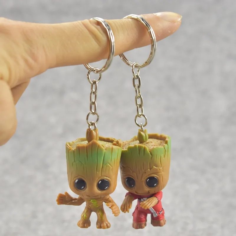 4 Cái/bộ Marvel Guardians Of The Galaxy Avengers Groot Nhỏ Dễ Thương Cho Bé Cây Người Móc Khóa Mô Hình Nhân Vật Đồ Chơi 5Cm