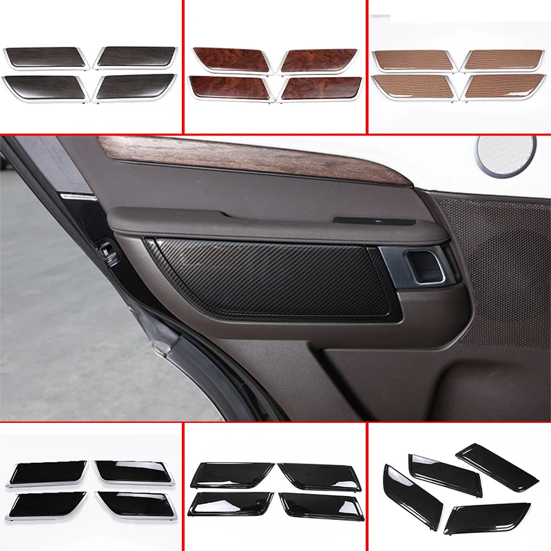 Carbon Fiber ABS Interior Door Decoration Panel Cover Trim For Land Rover Discovery 5 LR5 L462 Car Accessories Replacement Parts